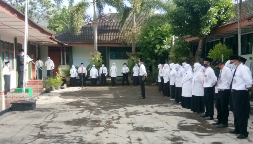 MTsN 7 Gunungkidul Peringati Hari Amal Bakti ke-75 Kementerian Agama dengan Protokol Kesehatan