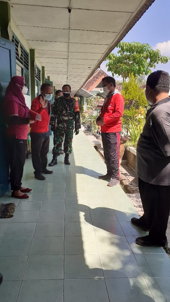 Persiapan Vaksinasi, MTsN 8 Gunungkidul Mendapat Kunjungan Kodim 0730 Gunungkidul