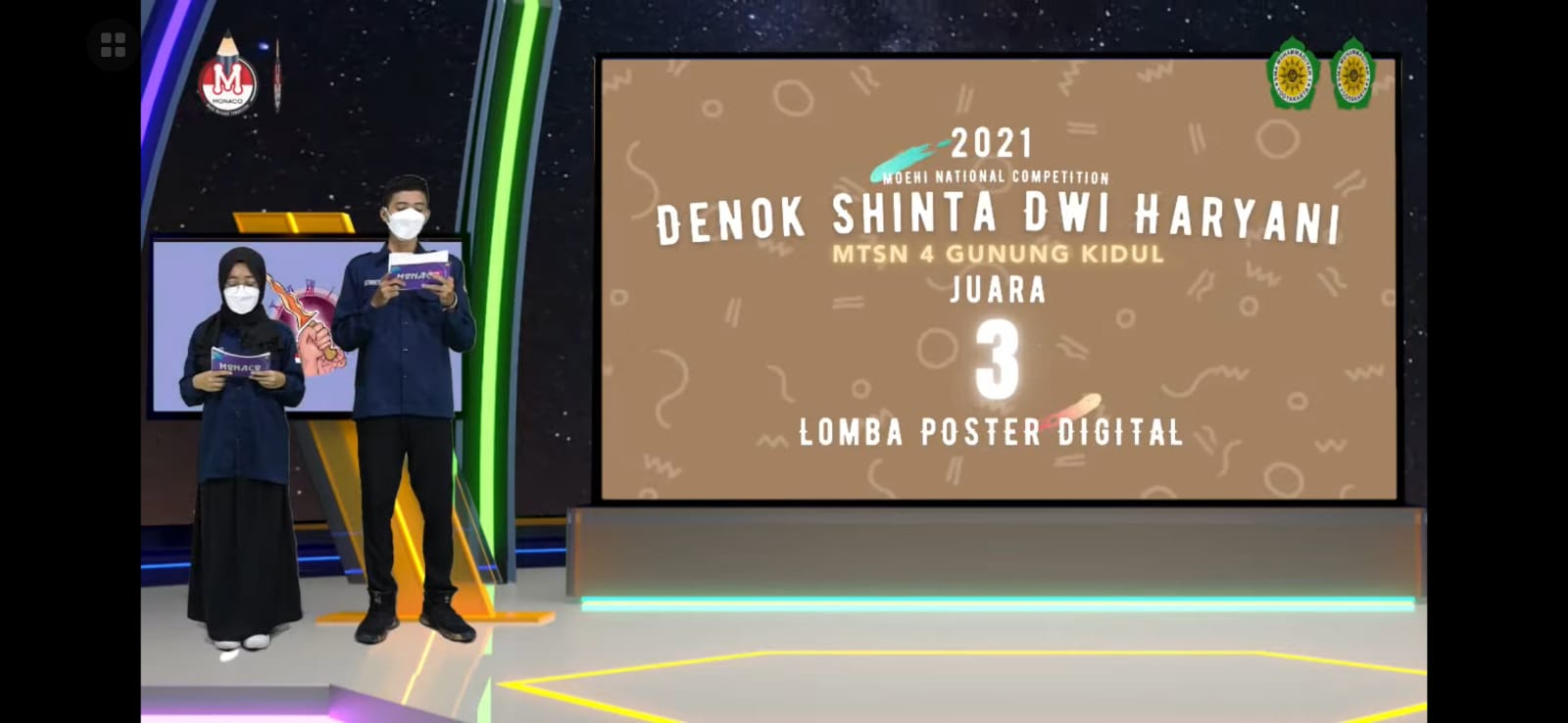 MTsN 4 Gunungkidul Sabet Juara Ke 3 Nasional Lomba Poster Digital