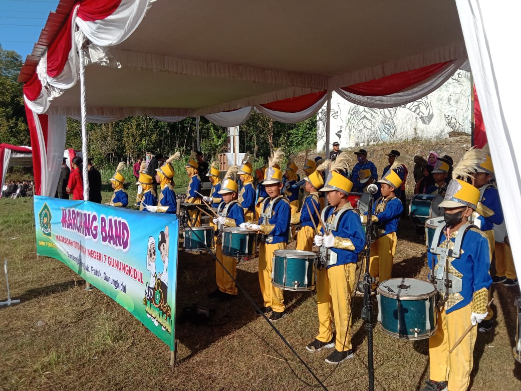 Peringatan HUT RI Ke-77 di Kapanewon Patuk, Drumband MIN 7 Gunungkidul dipercaya Iringi Upacara