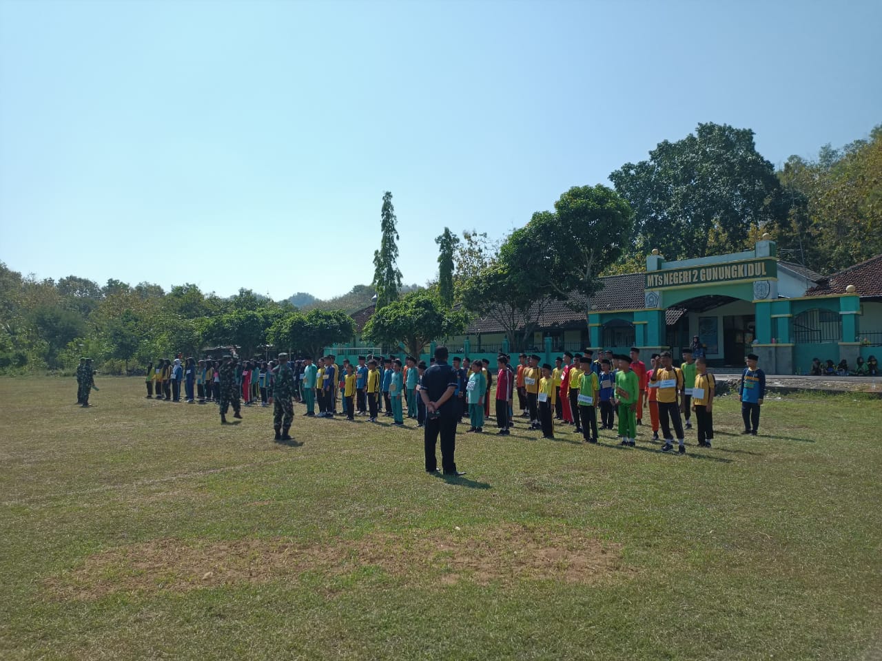 Kenalkan Siswa Baru PBB, Matsama MTsN 2 Gunungkidul Gandeng Koramil Ponjong