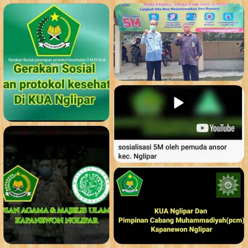 KUA Nglipar Sosialisasikan Gerakan 5 M Bersama Lintas  Instansi dan Ormas 