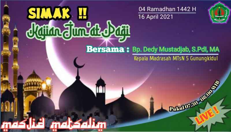 Semarak Ramadan, MTsN 5 Gunungkidul Gelar Kajian Jumat Pagi