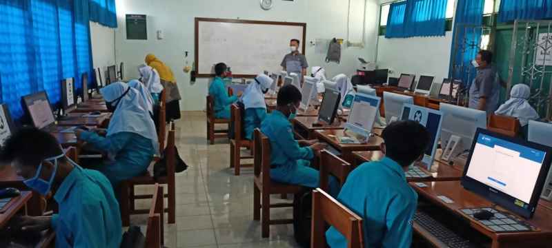 50 Siswa MTsN 8 Gunungkidul Ikuti Simulasi ANBK